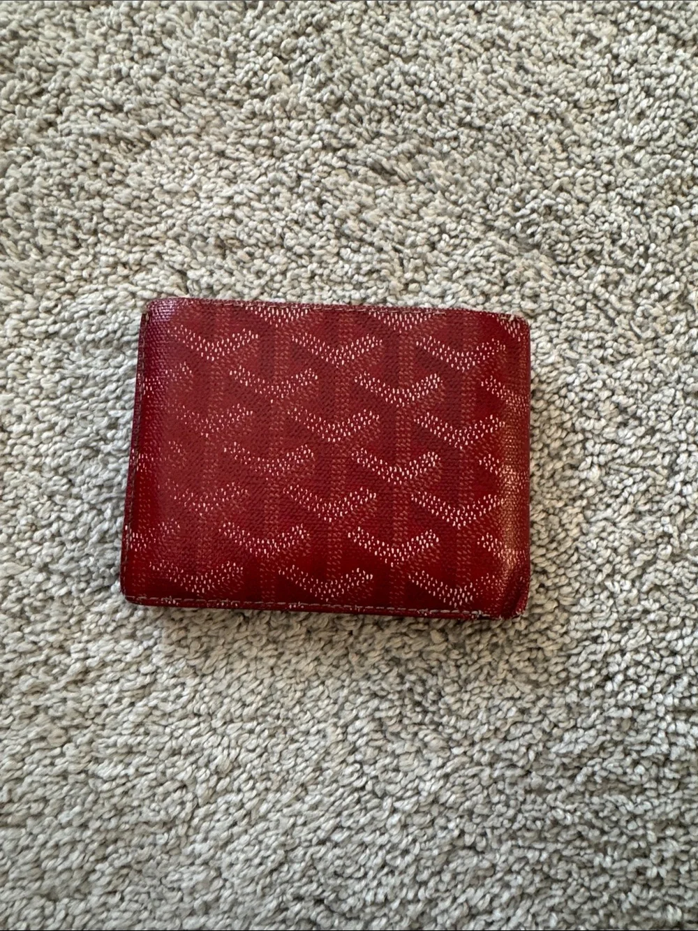 Red Goyard Bifold Wallet